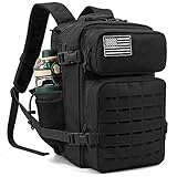 QT&QY 25L Militärische taktische Rucksäcke für Männer Motorrad Armee Laser Cut Molle Daypack kleiner Überlebensrucksack Tasche Fitnessstudio Rucksack mit doppelten Becherhaltern medizinischer Rucksack