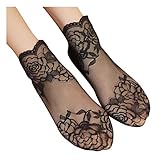 chiphop Socken 39 Damen Weich, reiner Knöchel durchsichtige Frauen elastische Mode Socken Hausschuhe Spitze Socken Kalte Füße Wärmen