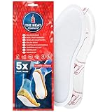 The Heat Company Sohlenwärmer klebend - 5 Paar - EXTRA WARM - Wärmesohlen - Fußwärmer - 8 Stunden warme Füße - sofort einsatzbereit - luftaktiviert - rein natürlich - Größe SMALL: 36-40