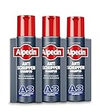 Alpecin Anti-Schuppen Shampoo A3, 3 x 250 ml - Bei schuppender Kopfhaut - Effektive Vorbeugung der Schuppenbildung