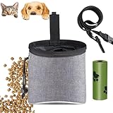 Futterbeutel Hundetraining,Leckerlibeutel für Hunde,Hundeleckerli Beutel,Freihändige Futterbeutel,Futtertasche Hund,mit Hundekotbeutel und Verstellbarem Gürtel,für Haustier Training Gassi Gehen