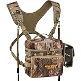 NewView Binocular Harness Chest Pack mit Abnehmbarer Entfernungsmesser-Tasche, verstellbarem Bino-Gurt und Regenschutz - ideal für Jagd, Wandern und Vogelbeobachtung-L