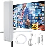 HDTV-Antenne – ANTOP AT-402BV Flat-Panel Smartpass verstärkte HDTV-Antenne mit hoher Verstärkung und integriertem 4G LTE-Filter