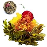 Tee Blumen CENTURY LOVER 'TEA CAA' 1 Stück | Grüne Teeblätter, Ringelblumenblüten, Amaranthblüten | Ausgewählte TEE | Green Tea Flowers