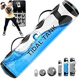 Tidal Tank - Original Aqua Bag statt Sandsack - Training Power Bag mit Wassergewicht - Ultimatives Kern- und Balance-Workout - Tragbares Stabilitäts-Fitnessgerät - Blau