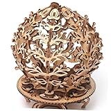 VANZACK DIY Holzpuzzle Blumen Ballett Tänzerin Modellbau zum Zusammenbauen Dekoratives Holzspielzeug für Erwachsene Mechanisches Desktop Ornament für Wohnzimmer und Büro