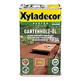 Xyladecor Gartenholz-Öl, Geruchsmildes Pflegeöl zum Schutz, zur Auffrischung und zur Konservierung von unbehandeltem Gartenholz, Farblos, 2,5 l