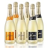 Freixenet Cava Carta Nevada Probierset, 6er Probierpaket mit je 2x Carta Nevada Mild, 2x Carta Nevada Medium, 2x Carta Nevada Dry, spanischer Qualitätsschaumwein, Traditionelle Flaschengärung