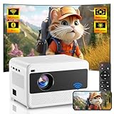 Mini Beamer 5G WiFi Bluetooth Full HD 1080P Video LED Beamer 16000 Lumen 200-Zoll Zoom Tragbare Heimkino Projektor Kompatibel mit Smartphone/Fire Stick/Laptop/PS5