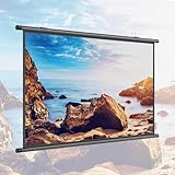 Projektionswand HD 16:9, Tragbare Filmleinwand, Projektorleinwand für Wandmontage, Faltbar Leinwand für Camping Und Heimkino, Schwarze Seitenränder, Gutes Film-Großbild-Erlebnis, Rollo-Leinwand(4:3,60