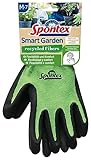 Spontex Smart Garden Gartenhandschuhe, Touchscreen kompatibel, aus recycelten PET-Flaschen, mit Nitrilbeschichtung, Größe M, 1 Paar