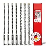 SCHWABENBACH ® SDS PLUS Betonbohrer Set - Super SDS Bohrer Set - 7tlg. 6 8 10 12 14 x 210 mm - Steinbohrer kompatibel mit Bosch Hilti Makita Metabo Bohrhammer - Premium Qualität für Schlagbohrmaschine