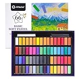 Artecho Pastellkreide 66er Premium Set, 64 Farben Darunter Extra Schwarz & Weiß, Ideal für Künstler, Hobbymaler, Schule, Kunstunterricht.