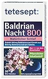 tetesept Baldrian 800 Nacht – für natürlichen Schlaf – Nahrungsergänzungsmittel mit Baldrianwurzel-Extrakt – natürlich wirksam – 1 x 30 Mini-Tabletten