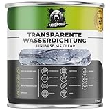 PandaCoat Transparenter Wasserdicht Dichtmittel – Flüssigkunststoff für Bäder, Küchen, Fenster, Aquarien, Dächer, Dachrinnen Reparaturset – Dichtschlämme – Für Heimwerkerprojekte Abdichtung (1 kg)
