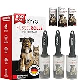 12 Stück Fusselrolle 840 Blatt Flusenbürste für Kleidung Möbel Sofa Tierhaare Katzenhaare Hundehaare Fusselentferner Staub und Schmutz inklusive 3 Griffen Haarroller
