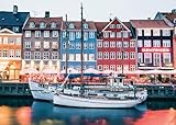 Ravensburger Puzzle 12000111 - Scandinavian Places, Kopenhagen, Dänemark - 1000 Teile Puzzle für Erwachsene und Kinder ab 14 Jahren, Stadt-Puzzle Kopenhagen