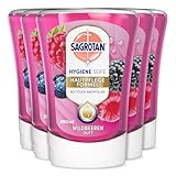 Sagrotan No-Touch Nachfüller Wildbeeren – Für den automatischen Seifenspender – 5 x 250 ml Handseife