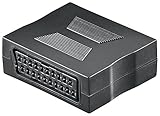 goobay Scart Kupplung, Verbinder zur Verlängerung von Scart Kabeln, Adapter mit Buchse, für Videorekorder, TV, Receiver - 50771