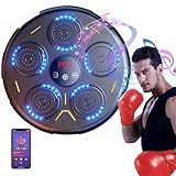 GOXAEEE Musik Boxmaschine Elektronische Boxen LED Wand Boxing Target Smart Boxtrainingsgeräte für Erwachsene und Kinder, Unterstützt Bluetooth, 4 Geschwindigkeitsmodi, Einstellbare Einbauhöhe