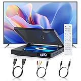 Kompakter DVD-Player für TV, 1080P HDMI DVD Player für alle Regionen frei, Playbakc-Speicher, HDMI AV Ausgang, USB 2.0, unterstützt PAL/NTSC, CD-Player mit AUX-Kabel zum Anschließen von Kopfhörern