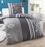 DreamHome 2 TLG Microfaser warme Winter Thermo Fleece Bettwäsche 135x200 Kissenbezug 80x80, Design - Motiv:Design 14