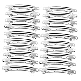 NOLITOY 50 Stück Federklammer-haarnadel Abs Bolzen Französische Haarnadel Trimmer Abteil Clip-ordner Bralettes Wurzelclips Für Lockiges Haar Lockenwickler Für Frauen Rolle Metall Silver