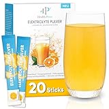 Health Press® Elektrolyte – Elektrolyt Pulver (20 Sticks je 8g) – Getränkepulver zur Elektrolyt-& Flüssigkeitszufuhr – Electrolytes Orangengeschmack – Elektrolytpulver Sport zum Auflösen in Wasser