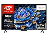 TCL 43T69C 43 Zoll QLED, Direct LED TV, 4K HDR TV, Smart Google TV (Dolby Vision & Atmos, Game Master, Motion Clarity, Kompatibel mit Google Assistant & Alexa)