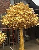 baum kunstpflanze groß Goldener Künstlicher Glücks-Geldbaum, Kunstpflanzen, Handgefertigter Kunstbaum For Drinnen Und Draußen, Dekoration For Künstliche Pflanzen Mit Sockel – Lebensecht Und Schön(C,1.