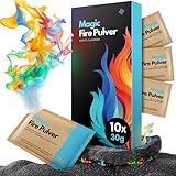 molinoRC Magic Flames - 300g Buntes Feuer Pulver für magischen Flammenzauber in Feuerschale, Lagerfeuer, Kamin und Ofen - das beliebte Geschenk mit Wow Effekt für große und kleine Feuer Fans - Garten