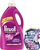 PERWOLL Blütenrausch Waschmittel (80 WL) - Feinwaschmittel reinigt sanft und erneuert farbige Textilien - mit Dreifach-Renew-Technologie & WC FRISCH Spa Momente Harmonie Toilettenstein