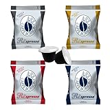 Caffè Borbone – 4 x 50 Stück Kaffeekapseln Borbone Respresso, 50 Stück je Sorte Schwarz, Blau, Rot, Gold, kompatibel mit Nespresso