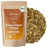 Bio Ingwer Kurkuma Ginseng Tee - Hochwertiger loser Gewürztee nach ayurvedischer Tradition 150g