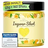 AVIDA ZEN Ingwer Shot, für bis zu 160 fruchtig scharfe Ingwer Kurkuma Shot, 125g Ginger Shot, Ingwershot vegan und in Deutschland hergestellt, Kurkumashot