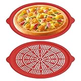 ycezw Pizzateller | Pizzablech mit Löchern | spülmaschinenfeste Küchenutensilien für Zuhause und zum Teilen