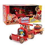 Giochi Preziosi Die Schlümpfe - Playset Feuerwehrauto der Schlümpfe mit realistischen Funktionen, Zubehör und exklusiver 5,5 cm Schlumpffigur inklusive, für Kinder ab 3 Jahren