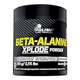 Olimp Sport Nutrition, Beta Alanine Xplode Powder Beta Alanin Pulver Aminosäuren Pre Workout Energieergänzung für Frauen und Männer Pumpe Vitamin B6, Orange, 250 g