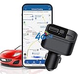 4G LTE Auto GPS Tracker ohne ABO, Dual USB Auto Zigarettenanzünder, Auto GPS Ortung, Auto Handy Ladegerät, Tracking Sender für Autos mit kostenloser App/Web TK818