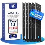 LAINFELD 120 Cuttermesser Klingen | 18mm Teppichmesser Klingen | Ersatzklingen für Kuttermesser, cutter knife | Kattermesserklinge Abbrechklingen