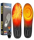 Beheizbare Sohlen mit Fernbedienung Beheizte Einlegesohlen Akkubetrieb Thermosohlen Heizung Warme Einlegesohlen Drahtloser Beheizte Schuheinlagen Sohlenwärmer Wärmesohlen Fußwärmer Schuheinlagen