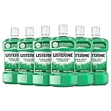 LISTERINE Mundspülung zur Abwehr von Zähnen und Zahnfleisch, frische Minze, entzündete Zahnfleisch-Mundspülung mit Fluorid, Mundhygiene für gesundes Zahnfleisch, 6 x 600 ml – Exklusiv von Amazon