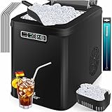 KESSER® Eiswürfelbereiter | Eiswürfelmaschine Edelstahl | Ice Maker | 12 in 24h | Zubereitung in 7 min | 2,2 Liter Wassertank | 2 Eiswürfel-Größen | LED-Display | Selbstreinigungsfunktion mit Zubehör