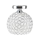 DAXGD Deckenlampe Moderne, Lampe Wohnzimmer, Kristall Deckenleuchte Leuchter für Wohnzimmer, Schlafzimmer, Korridor Dia 18cm