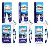 Küchenreiniger Fleckenentferner, 2025 Neu Putzmittel Glaskeramik Reiniger Reinigungsmittel Extra Stark Fettlöser mit Pinsel Küchenfronten Reiniger für Bad Küche und Silikonfugen (3)