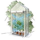 Heimfleiss® Tomatengewächshaus für Balkon & Garten | Tomaten Gewächshaus klein | Foliengewächshaus Winterfest | Tomatenhaus Pflanzenzelt aus Folie & Metallgestell | Anzuchthaus Balkongewächshaus