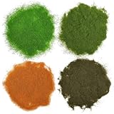 LAPYAPPE 4er Packung Künstliches Moos Pulver Realistische Dekoration für Garten Modellbau Zimmer und Balkon Langlebiges Pflegeleichtes Deko Moos Naturgetreues Staubfreies Landschaftsbau