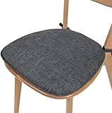 Memory Foam Hufeisen Stuhlkissen für Esszimmer Anti-Rutsch-Design 4er Set mit Spanngurt