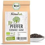 Pfeffer schwarz ganz BIO | 250g | Pfefferkörner schwarz für die Mühle | vom Achterhof