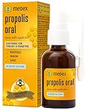 Medex Propolis Oral, Mund- und Rachenspray, wasserbasiert, OHNE Alkohol; mit Honig, Salbei, Niacin, Echinacea, Standardisierte Menge an Bioflavonoiden, mit Applikator, 30 ml Flüssigkeit